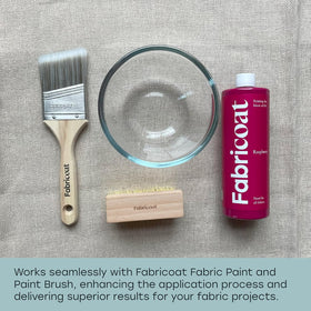 Fabricoat durable and easy-clean brushes, reusable after projects