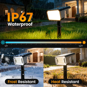 Fabrito 108 LED beads provide clear, wide-area illumination for gardens and borders.