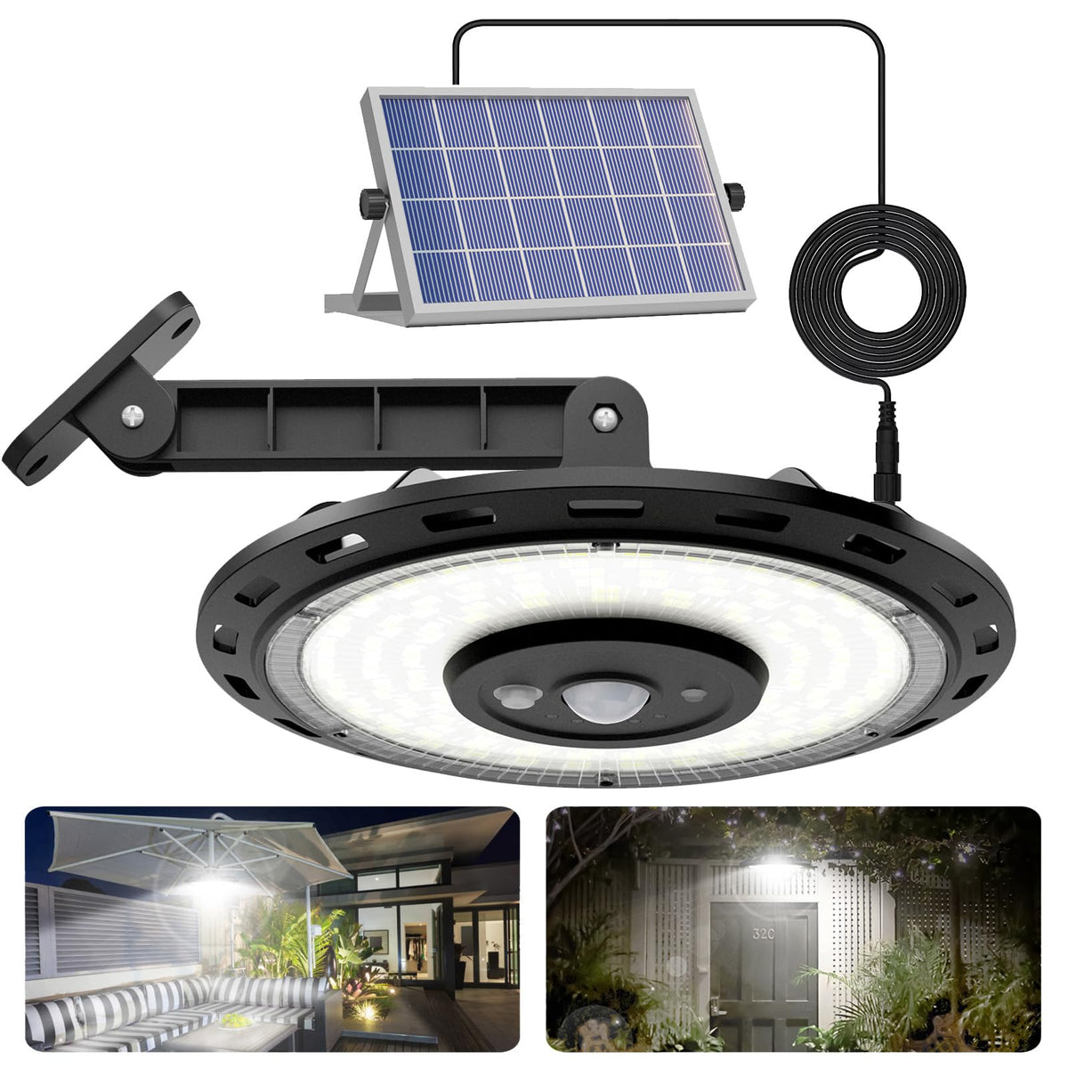 FabStyl solar shed light with remote control for daytime and night use.