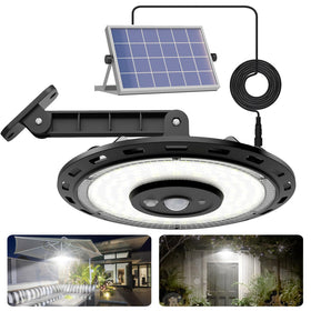 FabStyl solar shed light with remote control for daytime and night use.