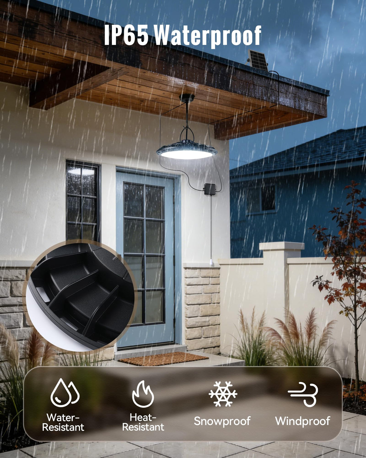 FabStyl solar panel cable length 9.84 ft for flexible sun placement.