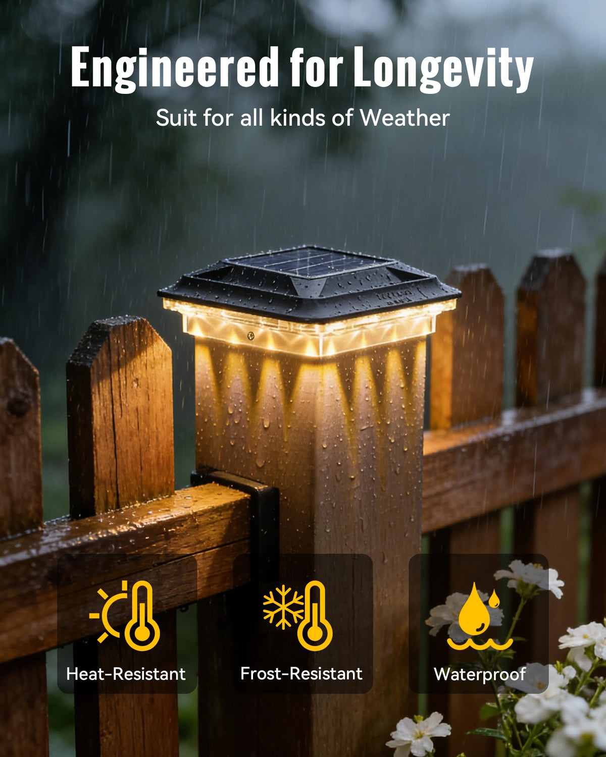 FabStyl post cap light shows color modes for warm neutral or cool ambiance