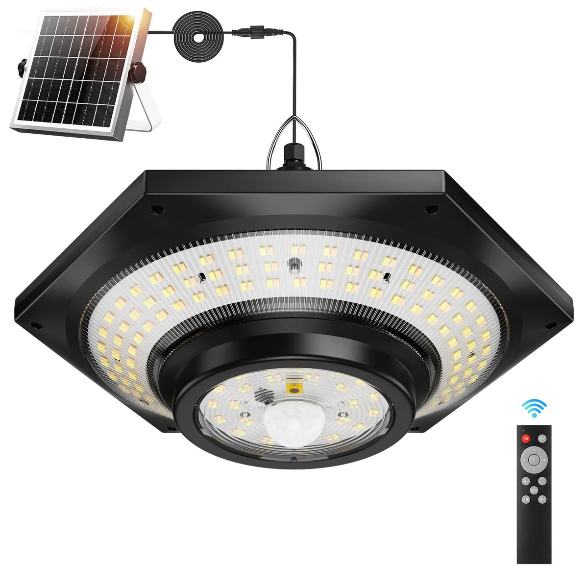 FabStyl solar shed light with 4000lm for bright outdoor illumination
