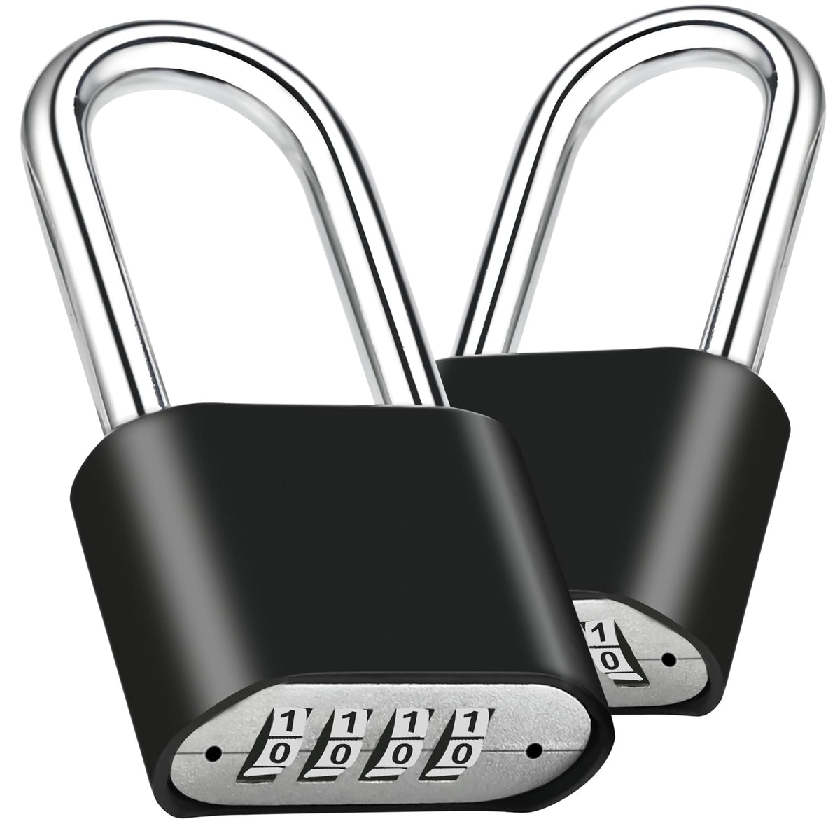 Faburo combination lock with a 4-digit long shackle for secure outdoor gates.