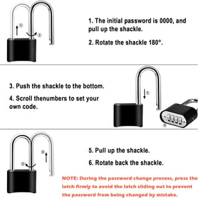 Faburo gate lock with a long shackle enhances fence security.