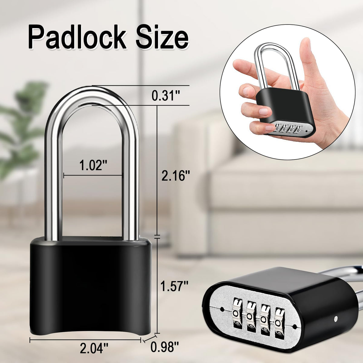 Faburo outdoor waterproof padlock designed for weather-prone sheds and fences.
