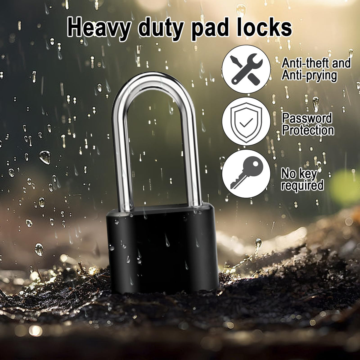Faburo shed storage lock keeps tools organized and secure.