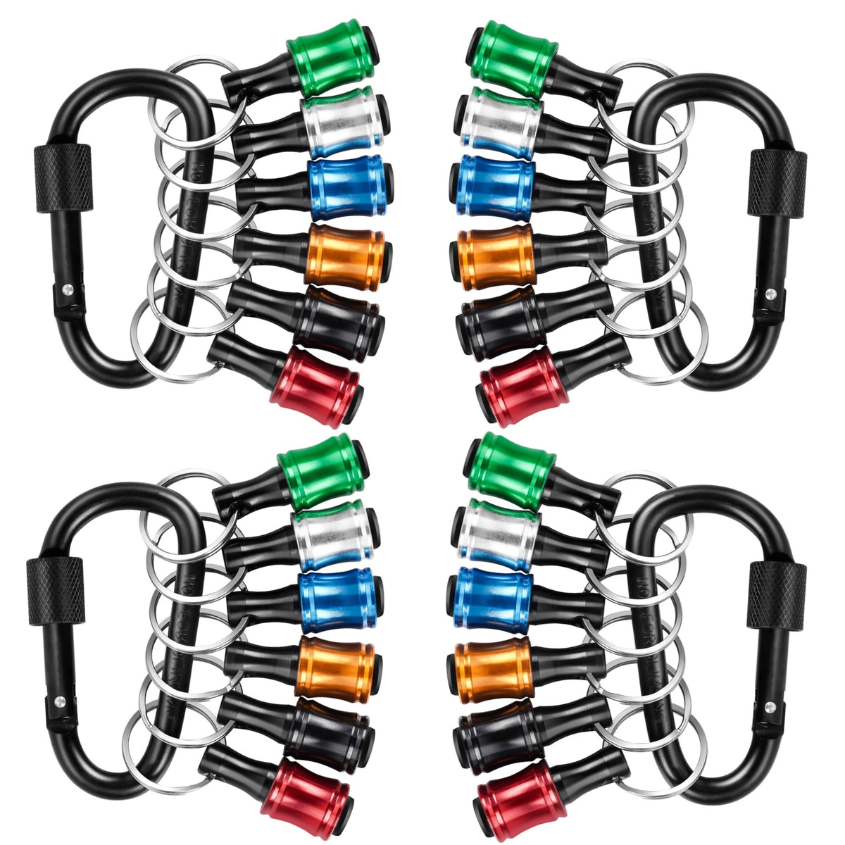 FACAINCXS Bit Holder Keychain 24pc front view emphasizes portability and organization