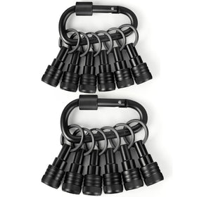 FACAINCXS black 12pcs bit holders keychain keeps bits organized for travel