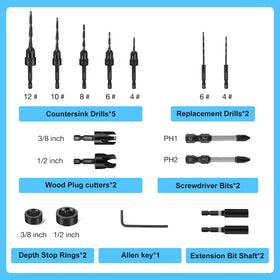 FACAINCXS M2 cobalt HSS countersink maintains sharp cutting under load