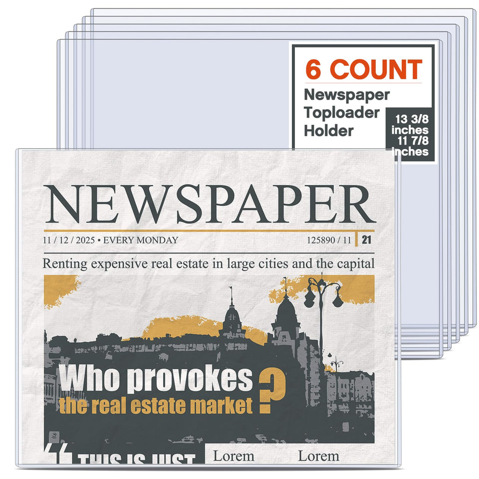 Faccito hard newspaper holder 13x11 front view for archival protection