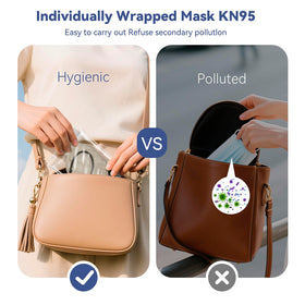 FACEMOON KN95 mask with 3D design and adjustable nose clip for secure fit.