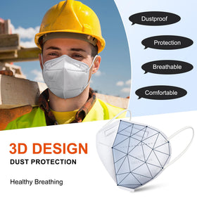 FACEMOON KN95 adjustable nose bridge for a secure seal.