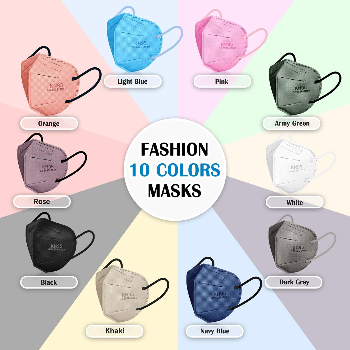 FACEMOON KN95 color variety supports daily use with style.