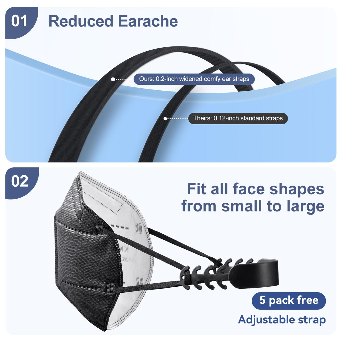 FACEMOON KN95 foldable, lightweight, latex-free masks.
