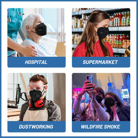 FACEMOON KN95 masks packaged individually for hygiene and convenience.