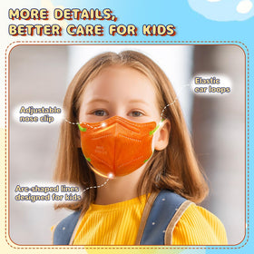 FACEMOON KN95 kids mask 3D folded shell for snug fit