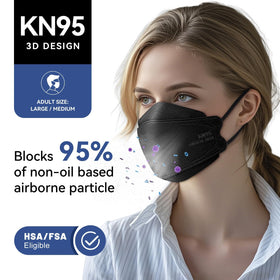 FACEMOON KN95 mask with 5-layer protection for strong filtration.