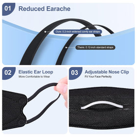 FACEMOON KN95 mask uses breathable materials for comfortable all-day wear.