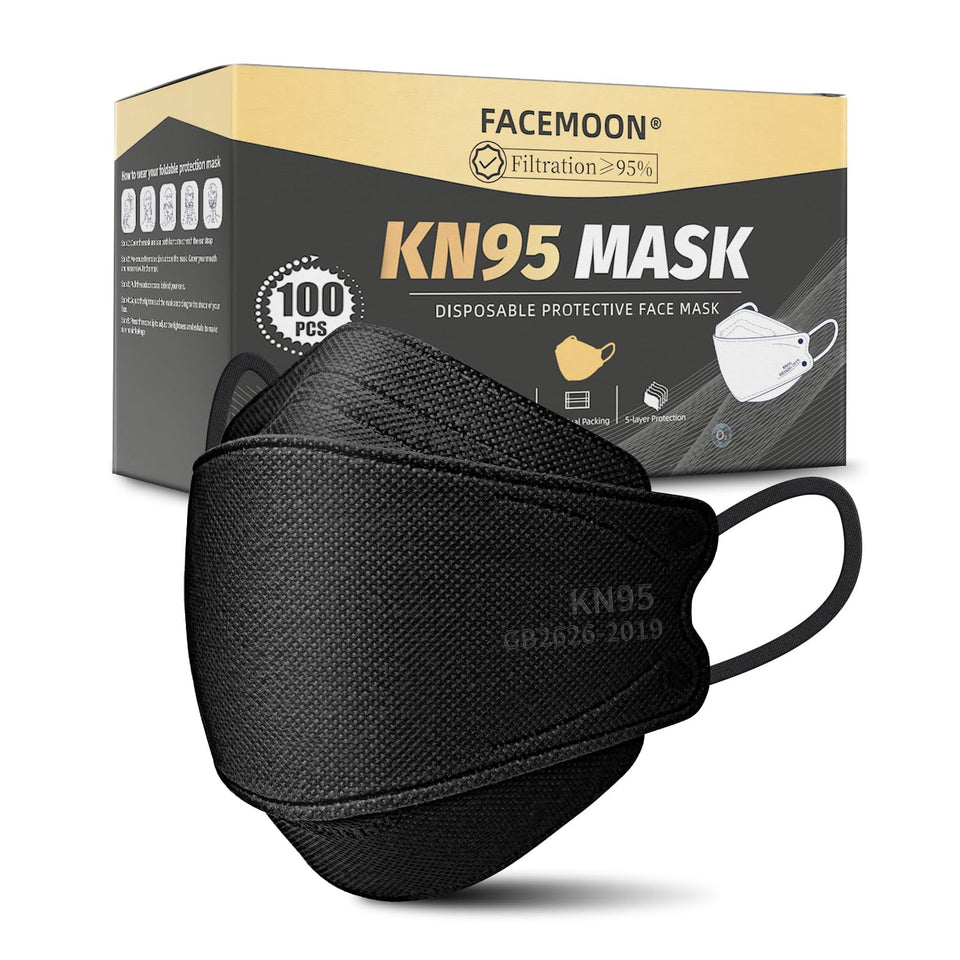 FACEMOON KN95 mask, individually wrapped for on-the-go hygiene and convenience.