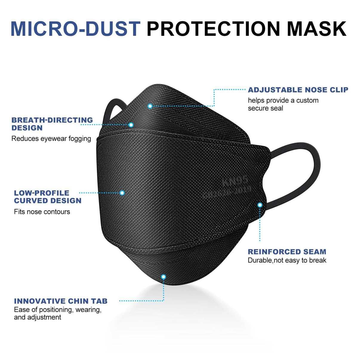 FACEMOON KN95 mask is lightweight and foldable for easy transport.