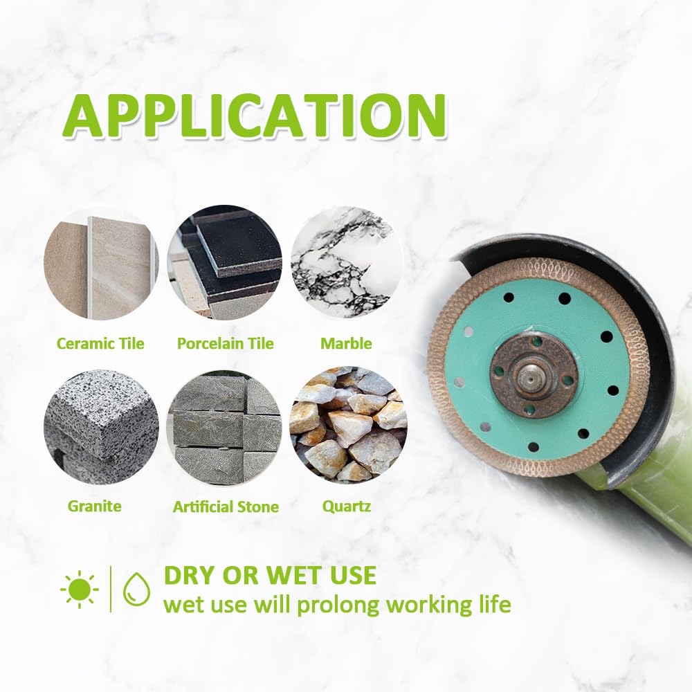 FACHLICH saw blade edge finishing for smoother porcelain and marble cuts