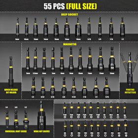 Facoow deep-impact metric socket set demonstrates size range from 8mm to 19mm.
