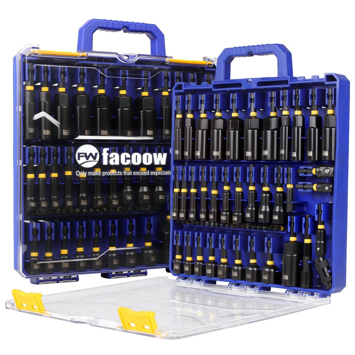 Facoow magnetic-nut-driver-set for secure fastener installation in auto repairs.