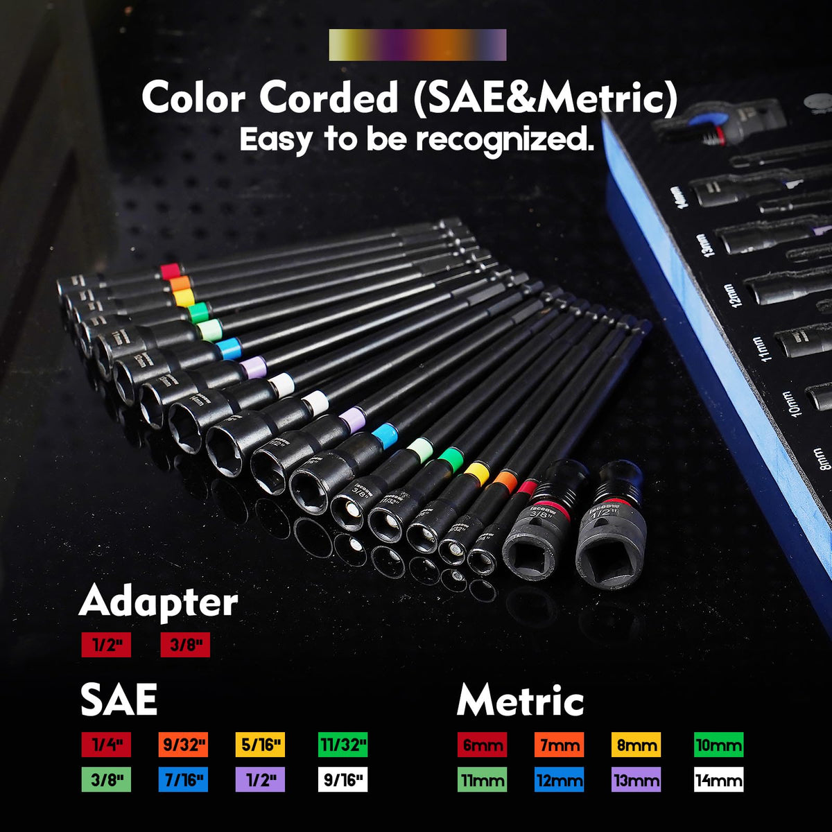 Facoow extra-long 6-inch drivers reach tight corners.