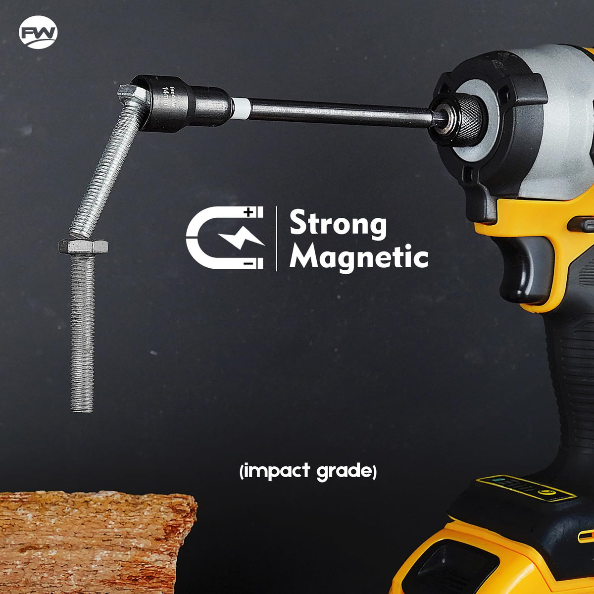 Facoow impact adapters connect small drivers to larger wrenches.
