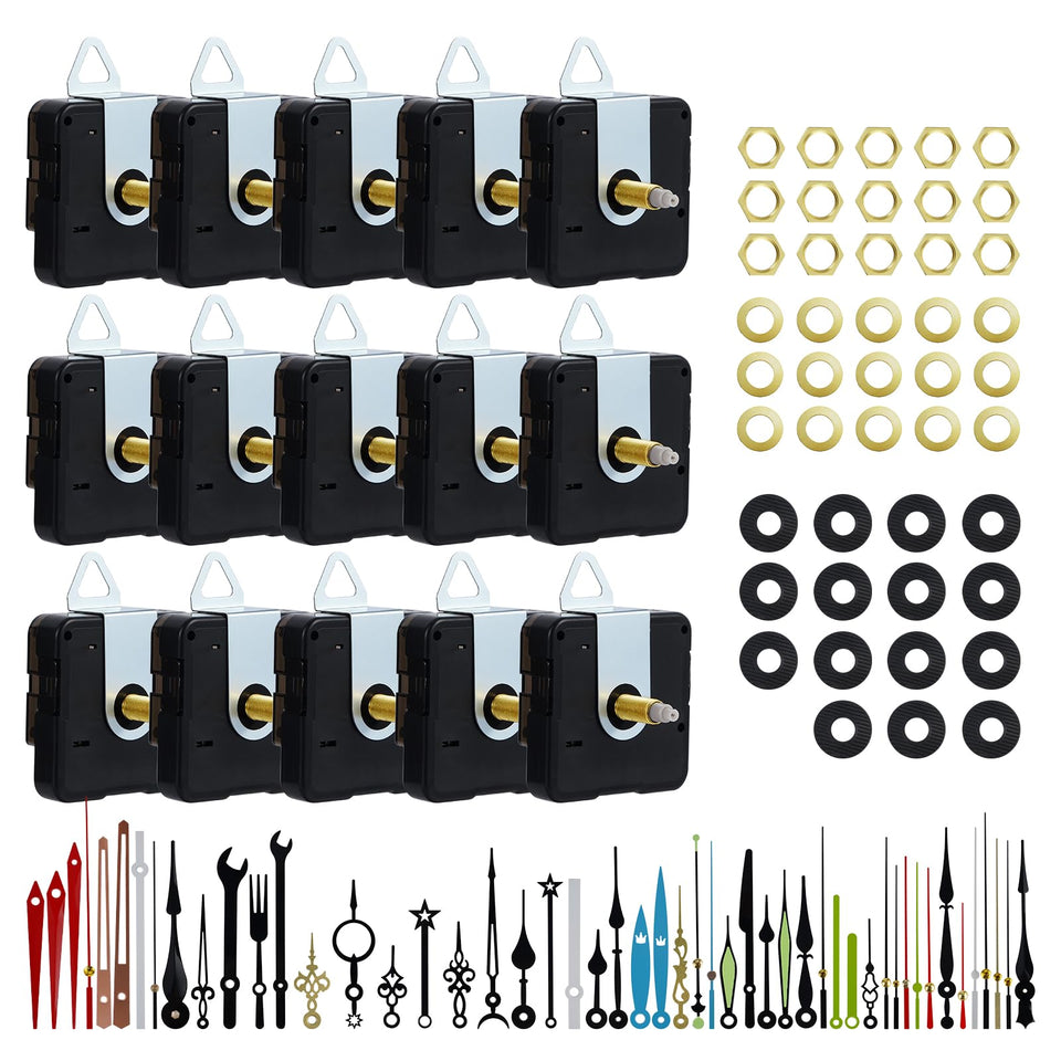 Faculx clock mechanism kit provides reliable repairs with quiet movement.