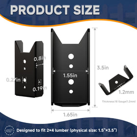 Fadachai 2x4 deck rail bracket close-up with pre-drilled holes for fast installation