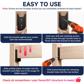 Fadachai weather-resistant 2x4 bracket ideal for deck projects