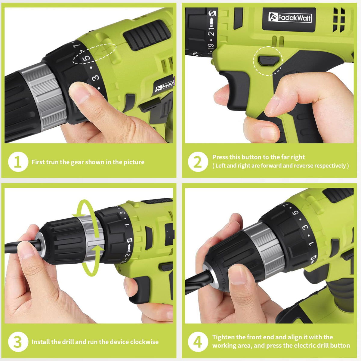 FADAKWALT bits kit with wood, metal, and screwdriver bits