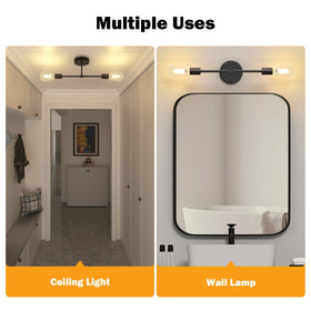 FadimiKoo durable black finish fixture withstands moisture and daily use.