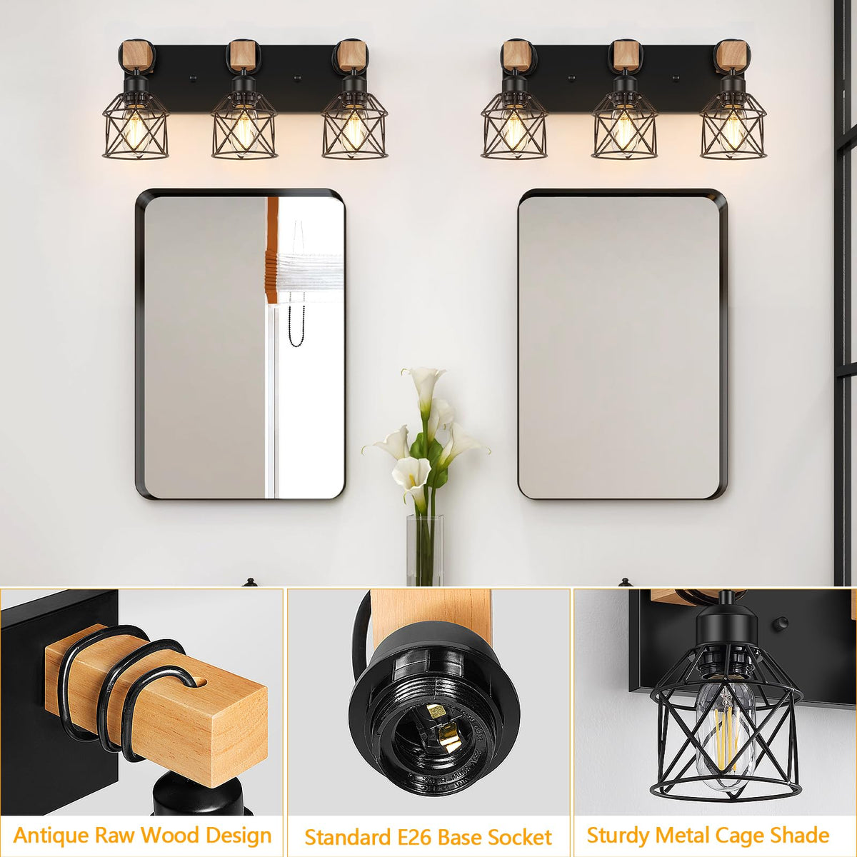 Industrial black lampshade of FadimiKoo fixture in a modern setting