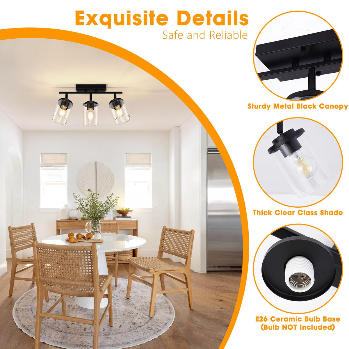 FadimiKoo kitchen-dining room lighting showing versatile task and ambiance lighting.