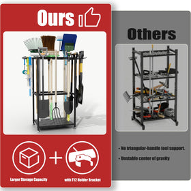 Faesun free-standing rack installed in a garage for space-saving organization