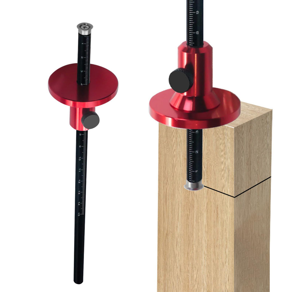 Fafeicy wheel marking gauge with knurled knob for stable, slip-free adjustments.