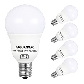 Faguangao E17 globe bulb for ceiling fans with warm white lighting
