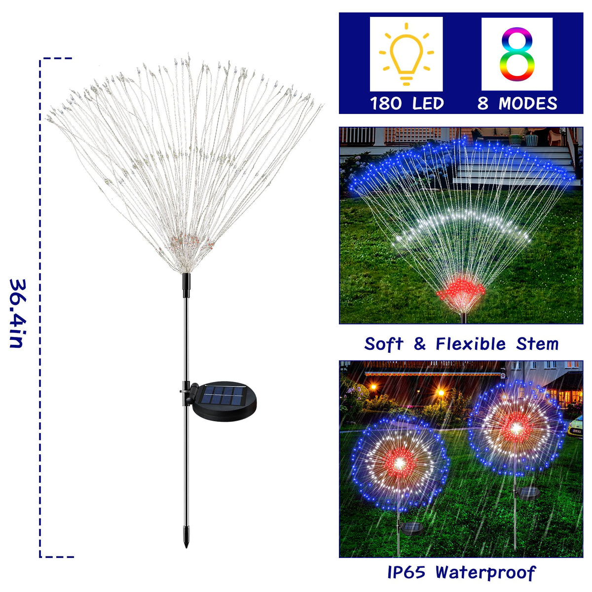 Faiclrr firework lights in 8 modes ideal for festive outdoor ambiance