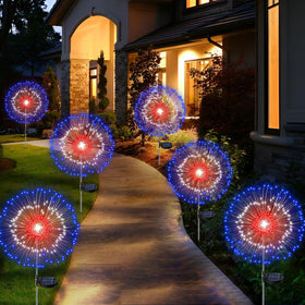 Faiclrr solar firework lights setup for easy energizing and night visibility