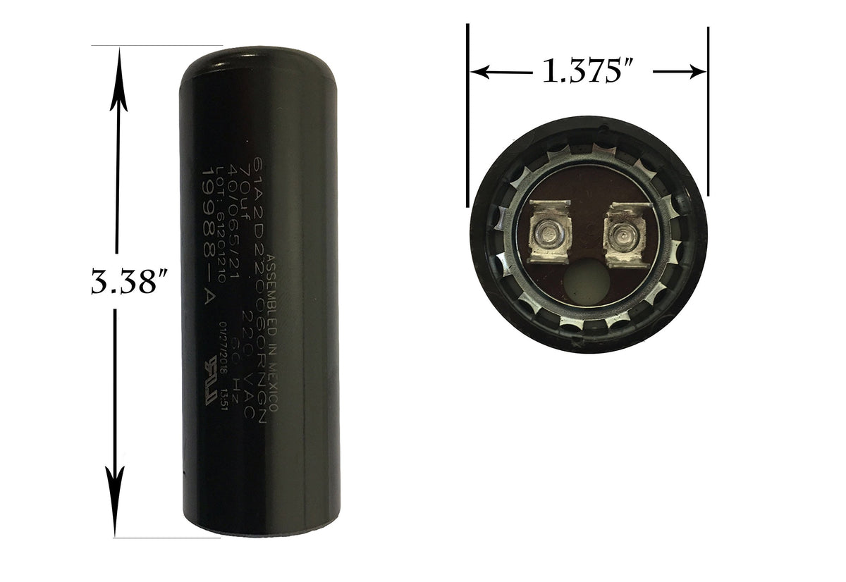 Fairbanks Electric Genie 19988A OEM capacitor label confirms authenticity.