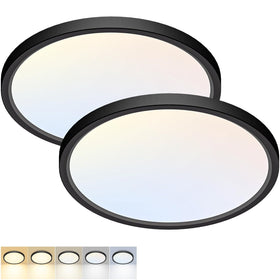 Fairdeer 2Pack LED flush mount light close-up highlights compact design for easy installation.