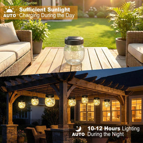 Hanging Fairdeer lanterns on a tree creates layered garden lighting.