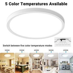 Fairdeer LED flush mount light in the bedroom offers soft glow for relaxation.