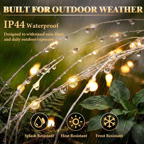 Fairdeer Solar Firework Lights are IP65 waterproof for year-round outdoor use.