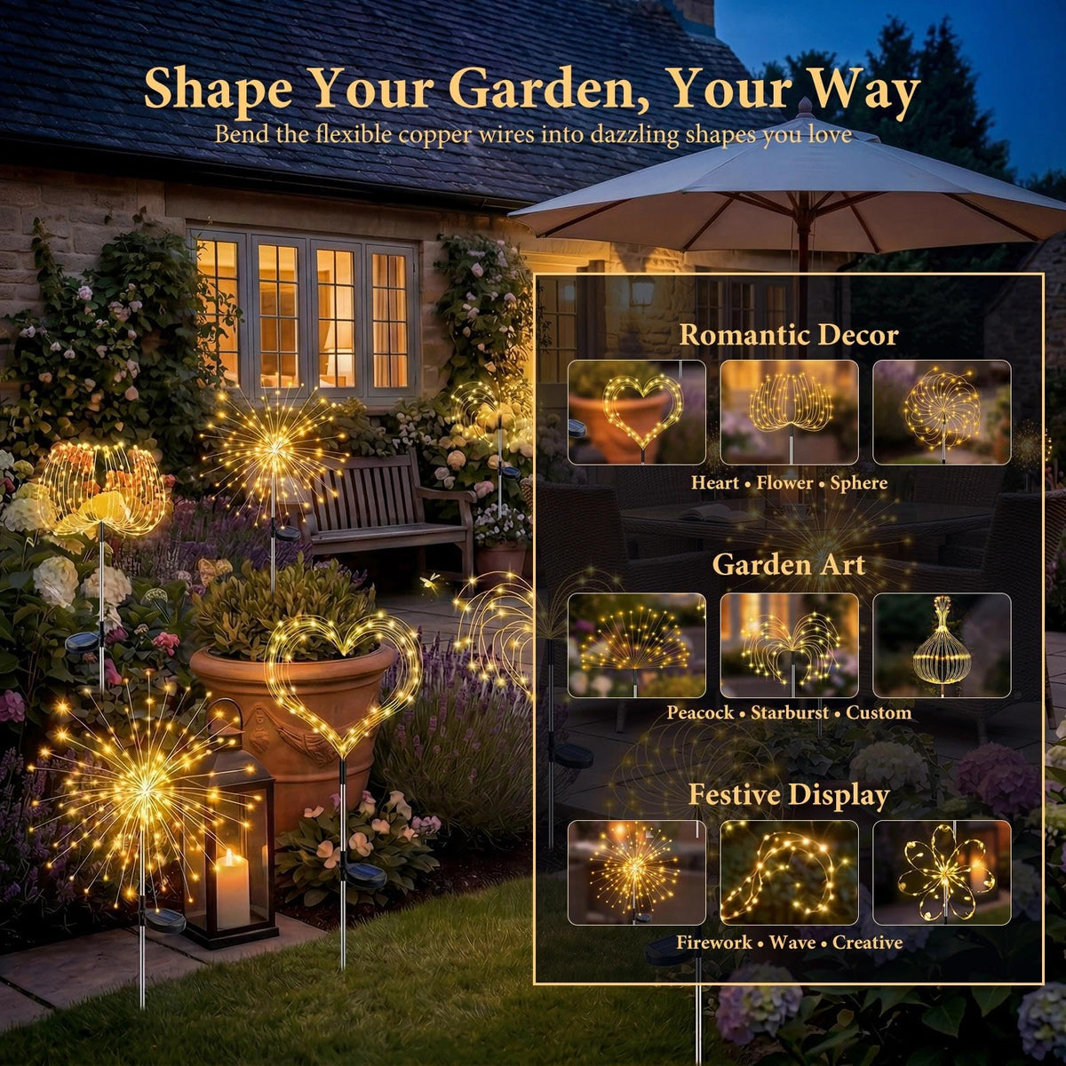 IP65 waterproof Fairdeer lights withstand rain for year-round décor