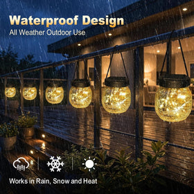 Fairdeer lanterns on shepherd hooks for versatile outdoor decor.