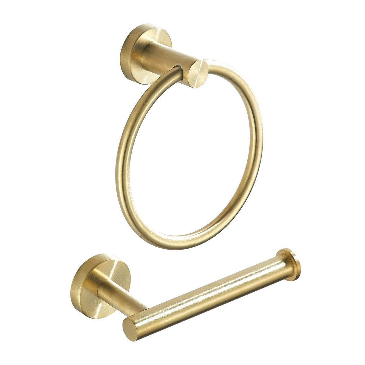 FAIRGIA toilet paper holder in brushed gold wall mount enhances any bathroom look and flow.